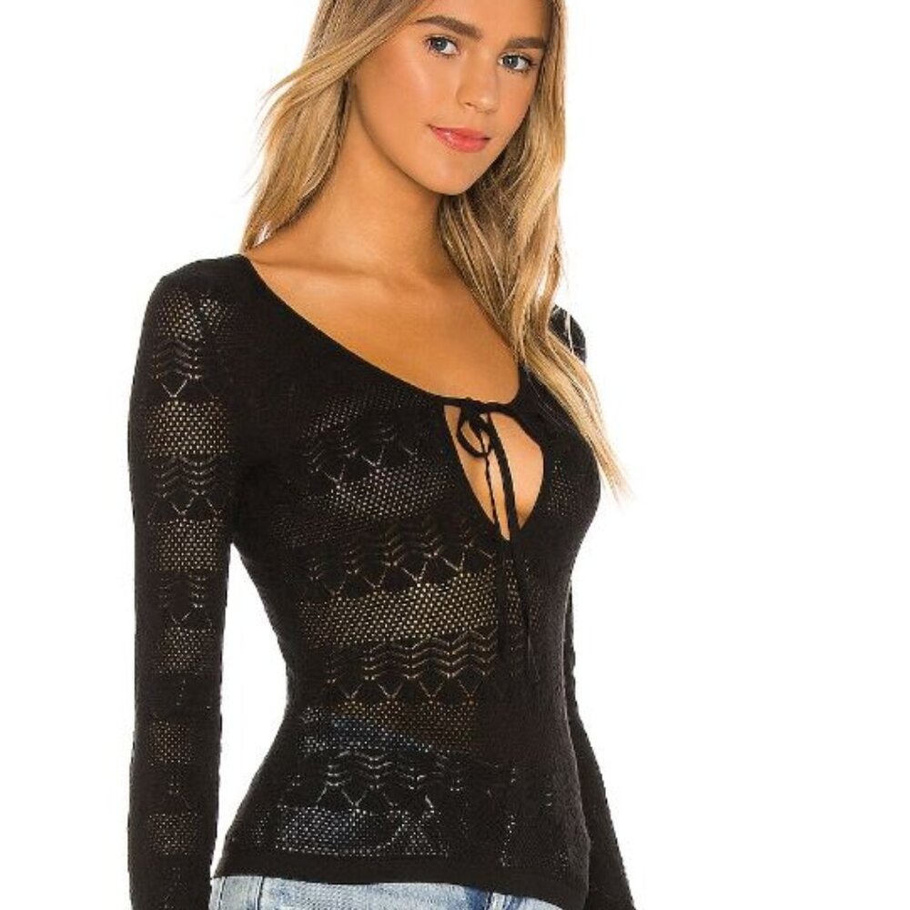 🌹NWOT🌹 Revolve Tularosa Suzie Sweater Black Long Sleeve